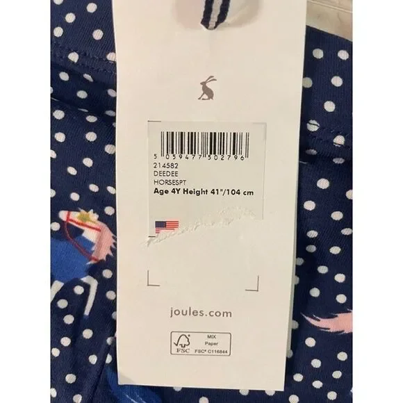 Joules Girl's Horse Print  Deedee Leggings NWT 3 4 - Picture 7 of 7